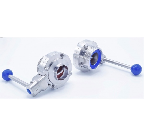 nerezové klapky přímé, typ G-S (závitové-navařovací), DN 40