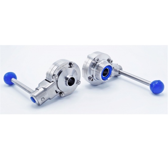 nerezové klapky přímé, typ G-S (závitové-navařovací), DN20