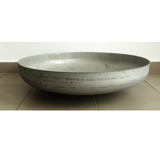 Nerezové klenuté dno DN600 (606*3 mm), rovná hrana