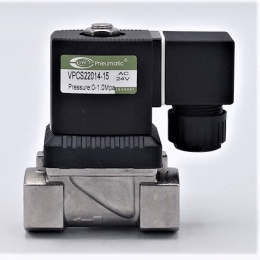 Nerezový elektromagnetický ventil 2/2, G 1/2", AC24V, NC