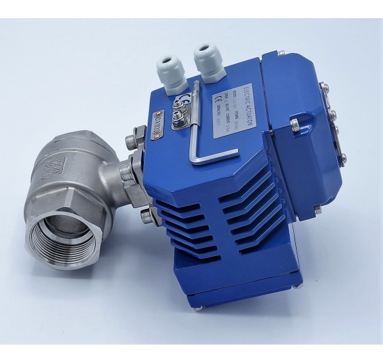 Nerezový kulový kohout, dvoudílný s adapterem pro pohon