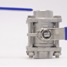 Nerezový kulový kohout s plným průtokem, třídílný, navařovací DN40 (47x4.5mm)