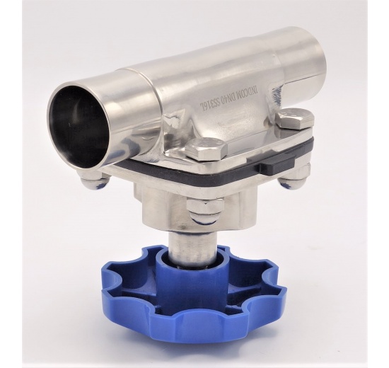 Nerezový membránový ventil, navařovací S-S