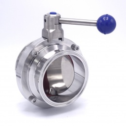 nerezový motýlový ventil (přímá klapka), clamp typ, DN100