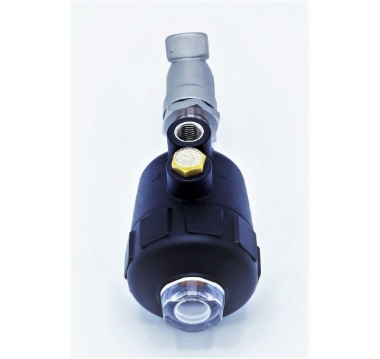 nerezový šikmý ventil pneumaticky ovládaný s G závitem 3/8"