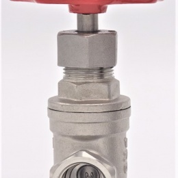 Nerezový uzavírací, regulační šoupátkový ventil 1/2”