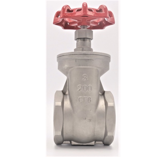 Nerezový uzavírací, regulační šoupátkový ventil 3”