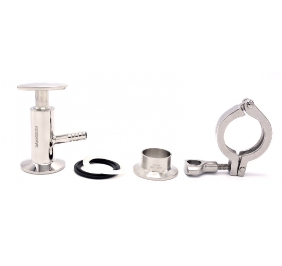 Nerezový vzorkovací ventil, kohoutek, připojení CLAMP
