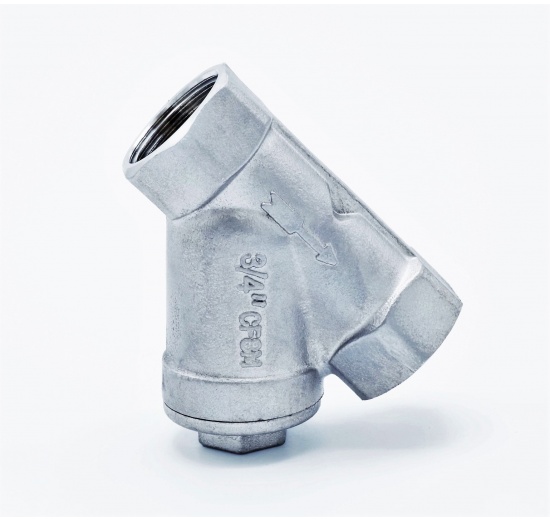 nerezový Y filtr šikmý s jemným sítkem, závitový 3/4”