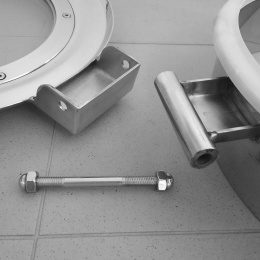 Netlakový průlez nerezovýse skleněným průhledem DN500