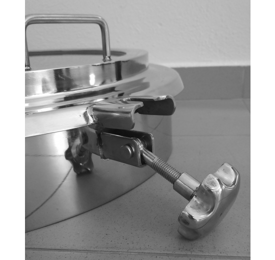 Netlakový průlez nerezovýse skleněným průhledem DN500