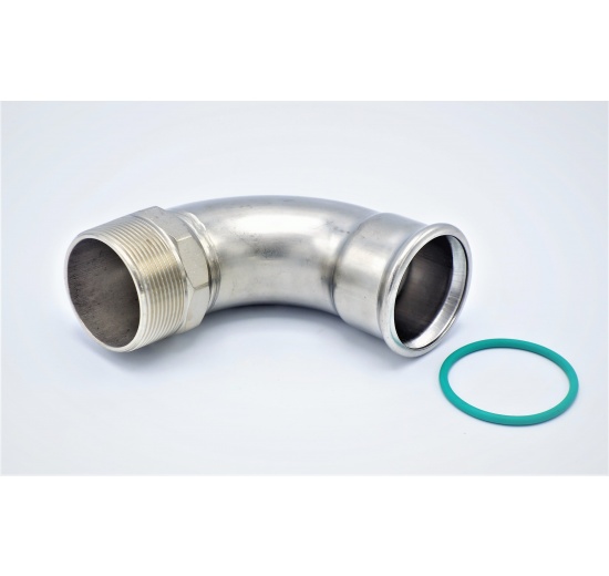 oblouk lisovací 90° F/závit vnější s O-kroužkem