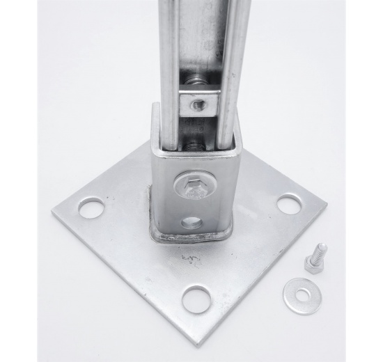 Patka kotevní čtvercová, pozinkovaná, sedlový úchyt