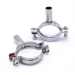 Pipe Clamp without Rubber, two screws, stainless steel DIN 1.4301, welding conection title=