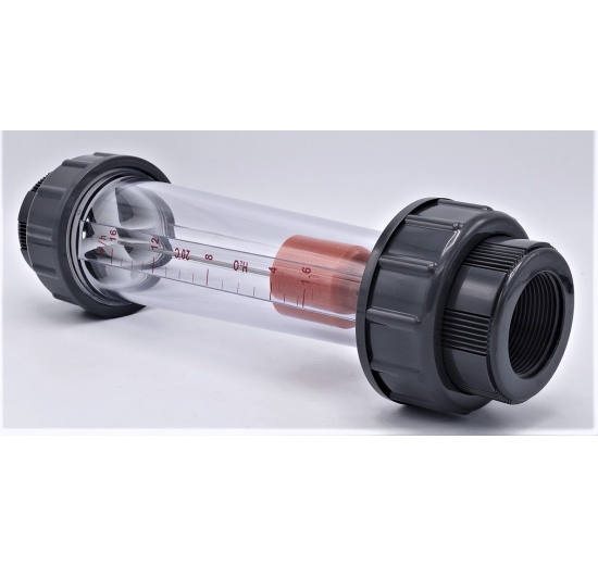 Plováčkový průtokoměr /rotametr/ DN50, 1.6~16 m3/hod, připojení vnitřní závit DN40 (1 1/2")