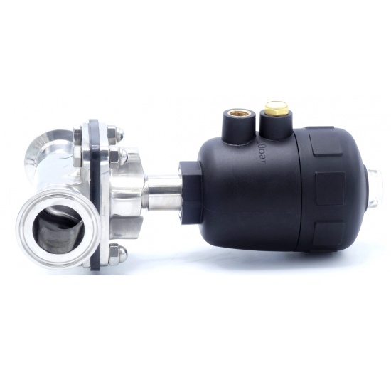 Pneumaticky ovládané membránové ventily, clamp typ C-C