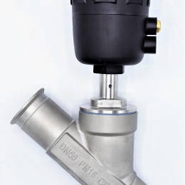 pneumaticky ovládaný sedlový ventil 45° DN 50