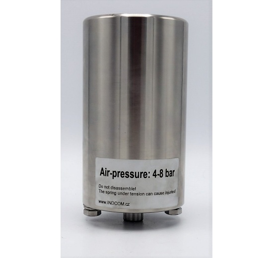 Pneumatický pohon, celonerezový, jednočinný (vzduch-pružina)pro klapky DN25-65