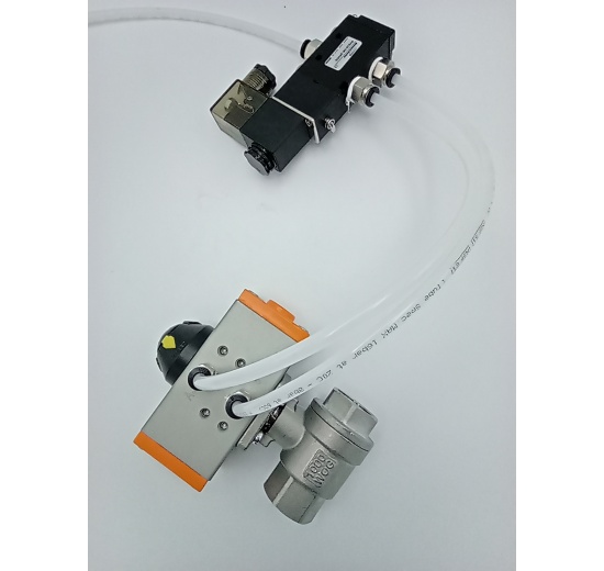 Pneumatický pohon, dvojčinný s PILOTNÍm VENTILem