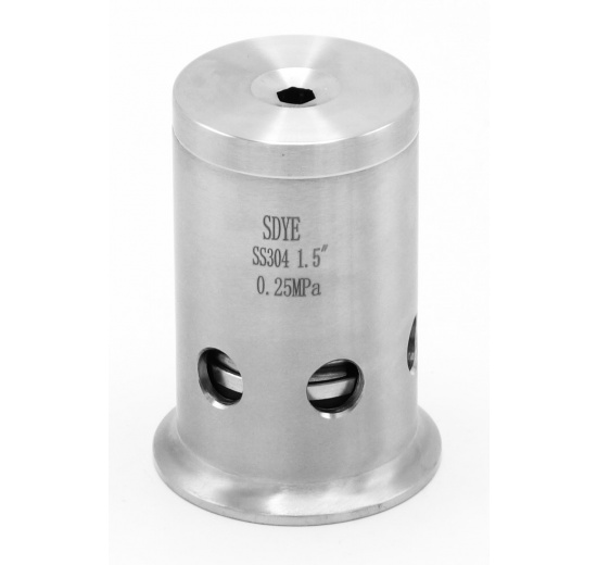 Pojišťovací ventil nerezový 0-2,5 bar_CLAMP přopojení 50.5 mm