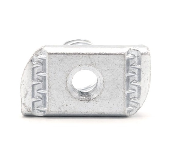 Posuvná matice M8 s pružinou pozinkovaná dlouhá pružina pro nosník 41x41