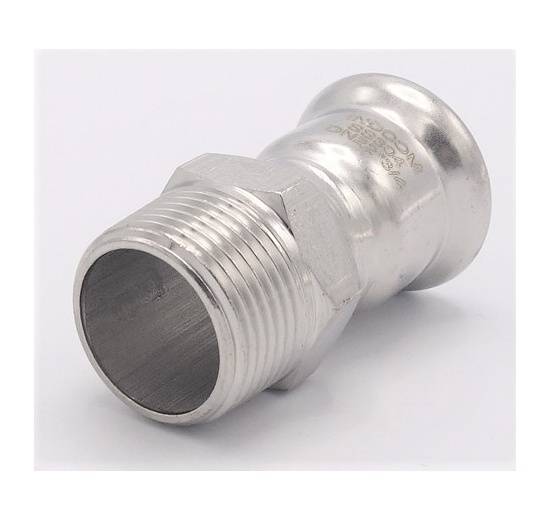 Přechodka lisovací/závit vnější 22 mm_3/4" nerez