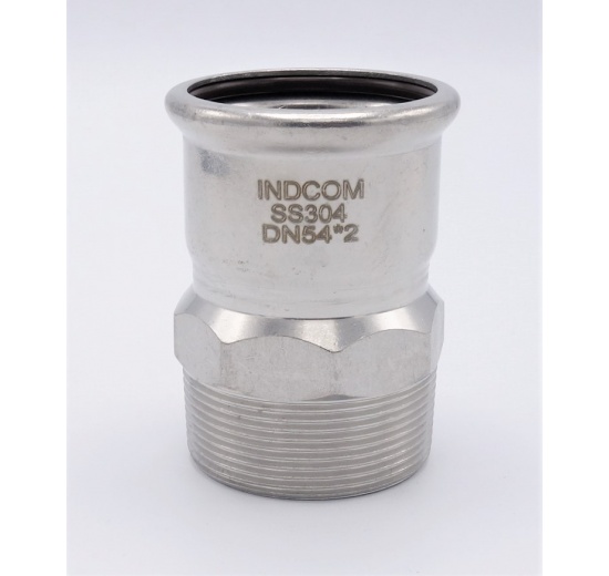 Přechodka lisovací/závit vnější 54 mm_2" nerezová