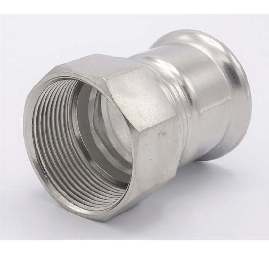 Přechodka lisovací/závit vnitřní 42 mm_1 1/2", nerezová