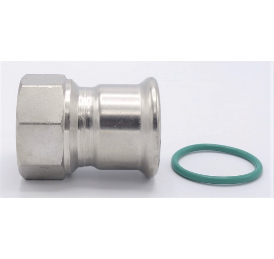 Přechodka lisovací/závit vnitřní 42 mm_1 1/2", nerezová