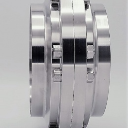 přímá klapka nerezová, navařovací typ S-S DN125