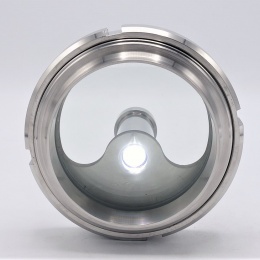 Průhledítko maticové s osvětlením LED, navařovací, DN100