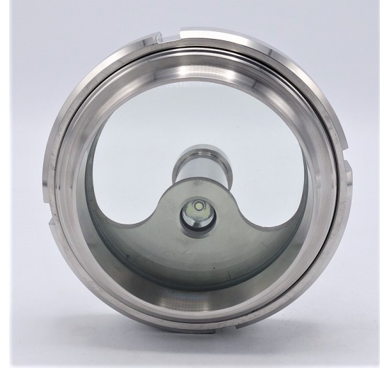 Průhledítko maticové s osvětlením LED, navařovací, DN100