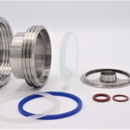 Průhledítko maticové s osvětlením LED, navařovací, DN80