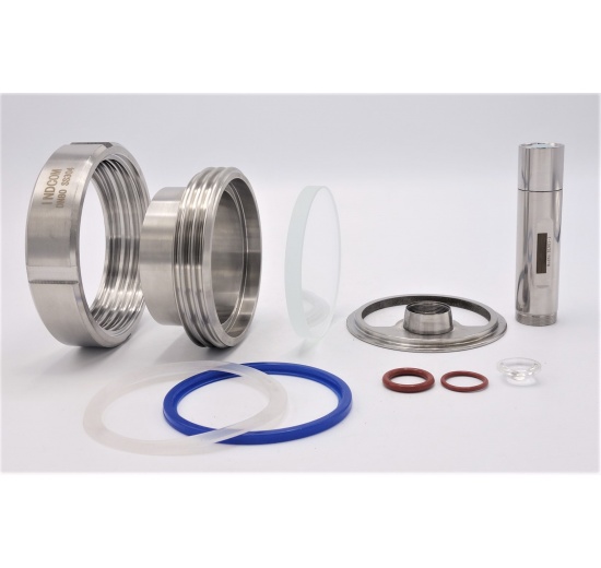 Průhledítko maticové s osvětlením LED, navařovací, DN80