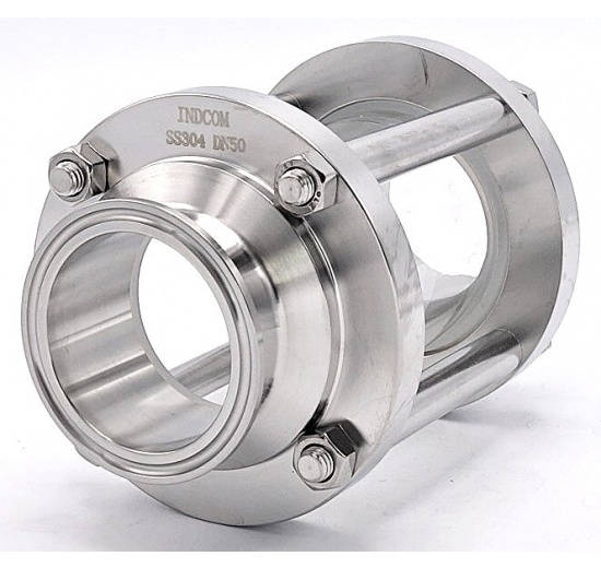 Průhledítko potrubní, clamp DN50, krátké