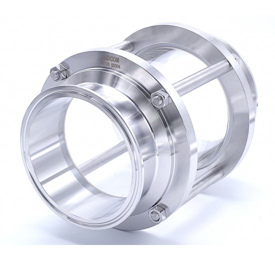 Průhledítko potrubní, clamp DN80, krátké