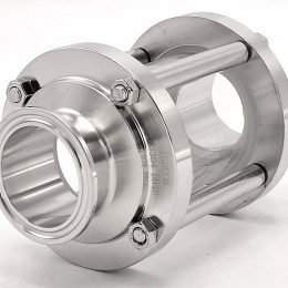 Průhledítko potrubní DN40, připojení CLAMP DIN 32676