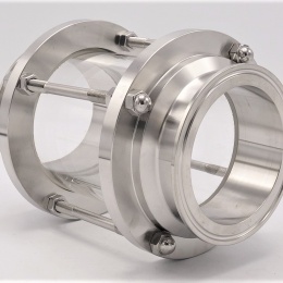 Průhledítko potrubní DN80, CLAMP připojení dle DIN 32676