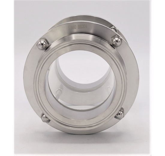 Průhledítko potrubní DN80, CLAMP připojení dle DIN 32676