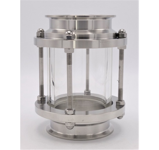 Průhledítko potrubní DN80, CLAMP připojení dle DIN 32676