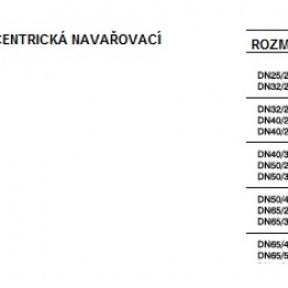 Redukce excentrická, navařovací, krátká  DN65/50