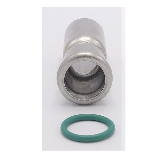 Redukce lisovací (redukovaná vsuvka) M/F 22/18 mm, nerezová