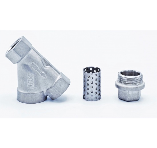 šikmý nerezový Y filtr s jemným sítkem, závitový 3/8”