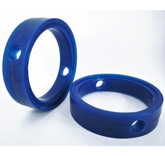 silikonové těsnění VMQ k nerezovým klapkám, barva modrá