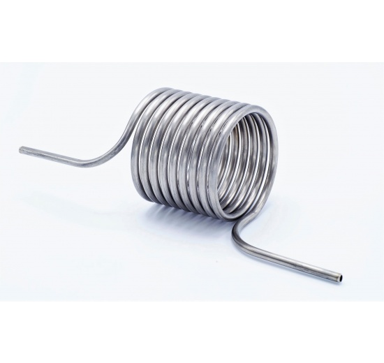 spirála ke zklidnění vzorku nápoje, odpěňovač - materiál nerezová ocel