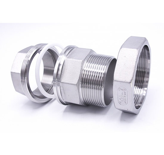 Šroubení závitové, ploché těsnění, typ 316