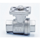 náhled produktu Stainless ball valve, 2- pieced with mounting plate for actuator | 1/2”