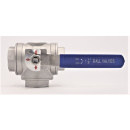 náhled produktu Stainless ball valve, three- way, threaded 1 1/4”