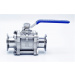 Stainless steel ball valve with full bore, three- pieced, CLAMP title=