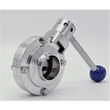 náhled produktu Stainless steel butterfly valve, welded type S-S | DN40